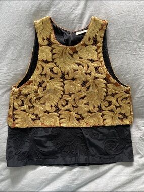 Dries Van Noten Gold Sequin Top